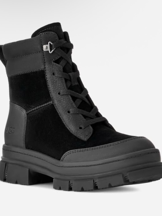 UGG Other - UGG Black Kids Lace-Up Chunky Combat Boot